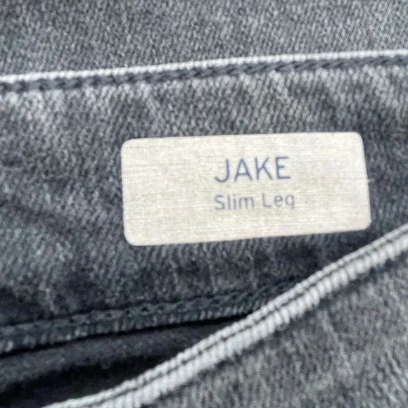 Mavi Jake Jeans Mens 36 x 34 Black Wash Slim Leg Distressed Jeans - Picture 10 of 15